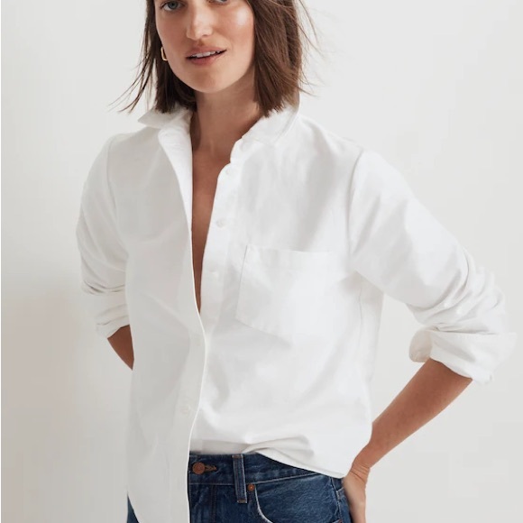Madewell White Button Down Shirt - Picture 2 of 9